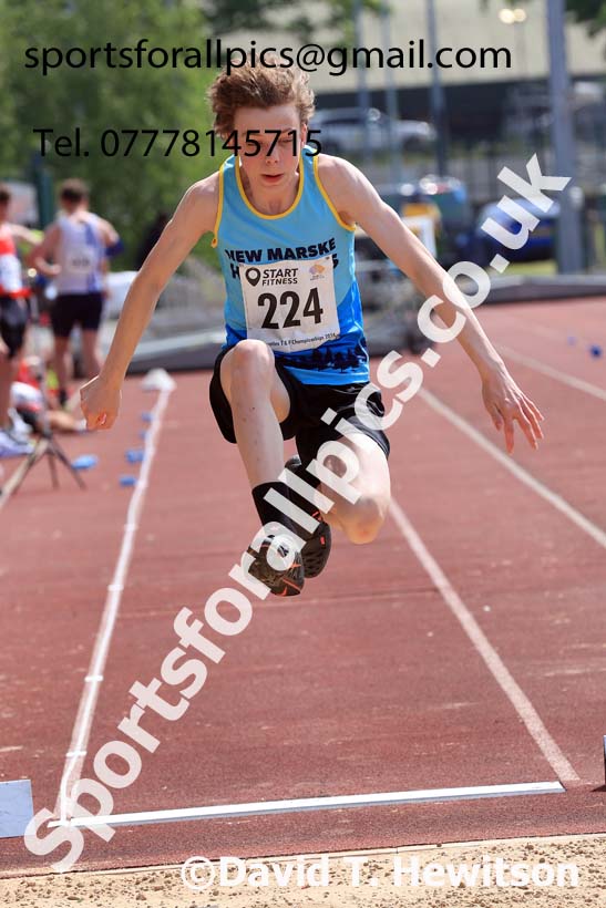 Boys Under-15s Long Jump, 2024 North Eastern Track and Field Champs., Middlesbrough.  Photo: David T. Hewitson/Sports for All Pics